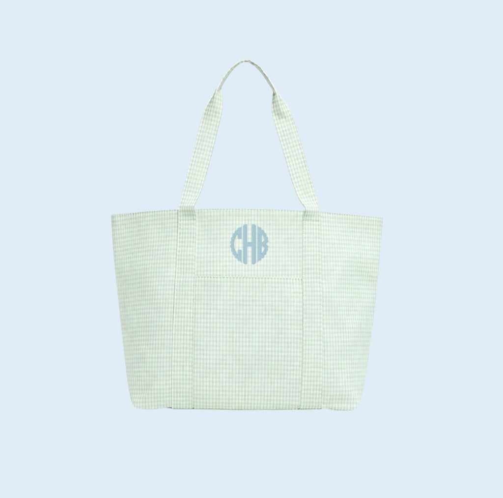 PREORDER Green Gingham Go Go Tote