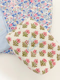 Classic Pink Quilted Makeup Bag