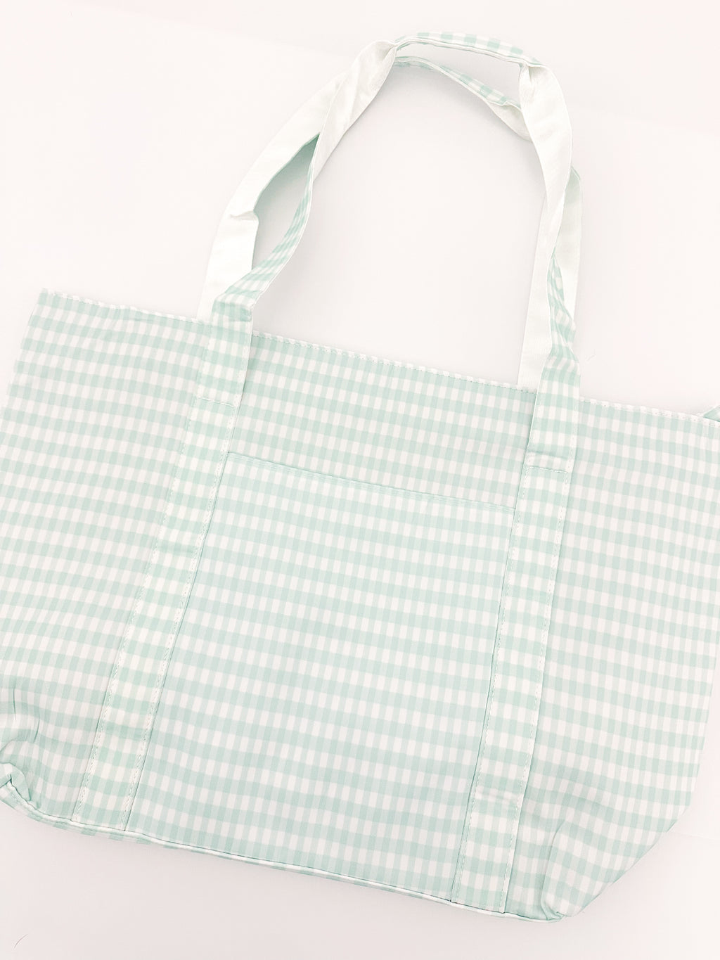 Green Gingham Go Go Tote