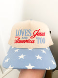 Loves Jesus and America Hat
