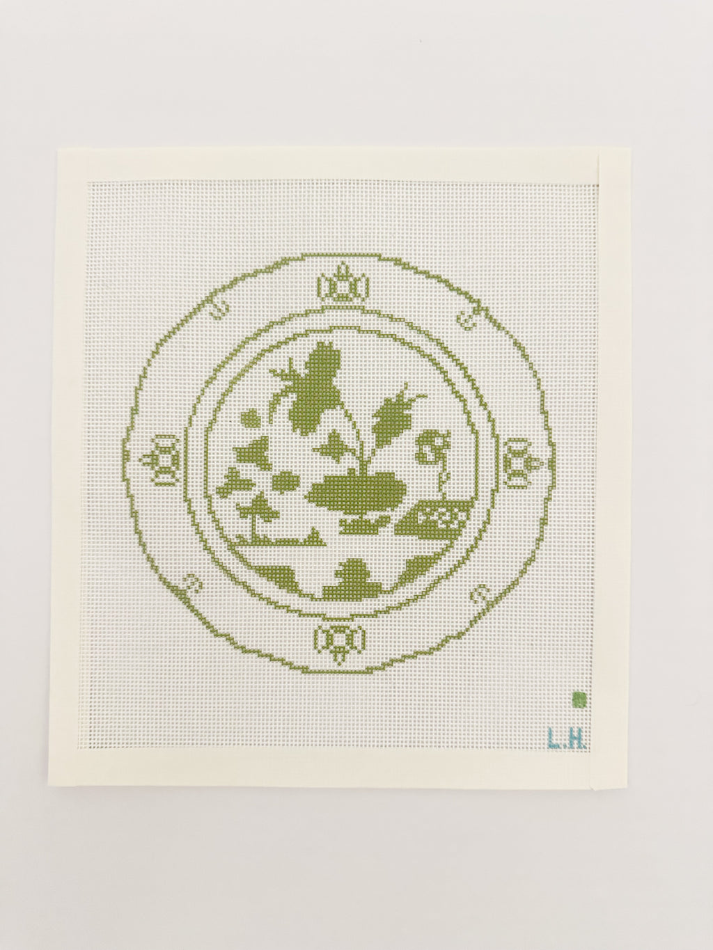 Green Chinoiserie Plate