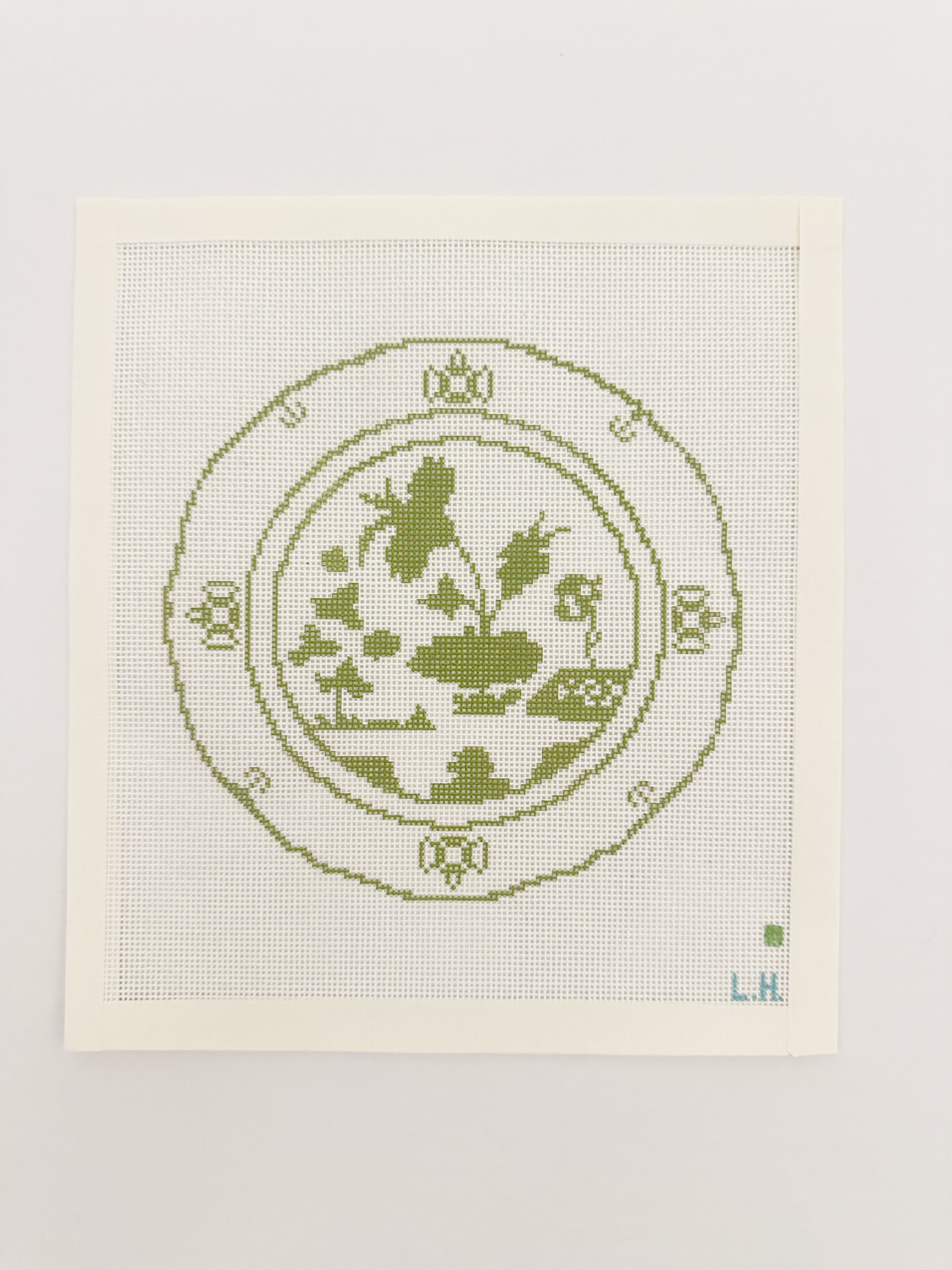Green Chinoiserie Plate