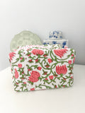 In the Garden Quilted Makeup Bag